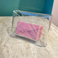Vintage Lucite Envelope Letter Holder Desk Organizer