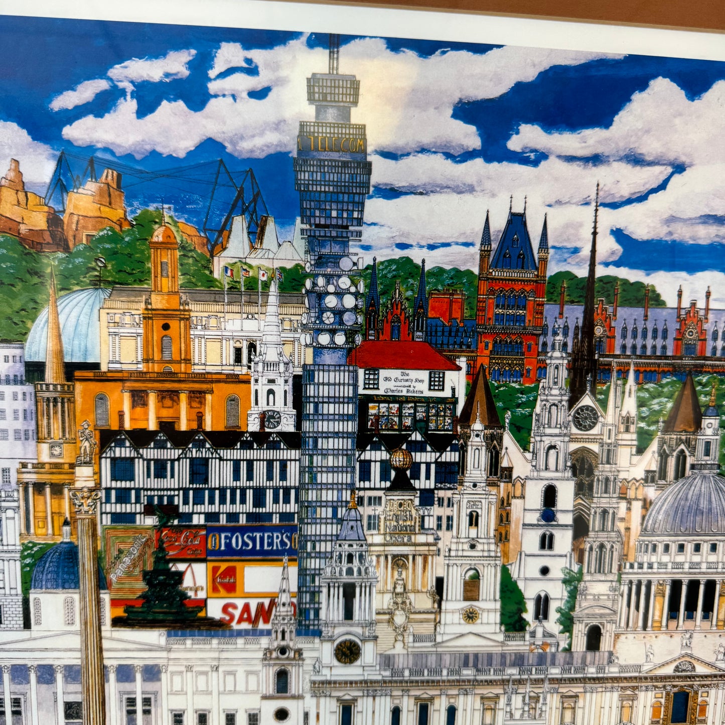 Vintage Framed 1989 "London" Poster by Christopher Rogers