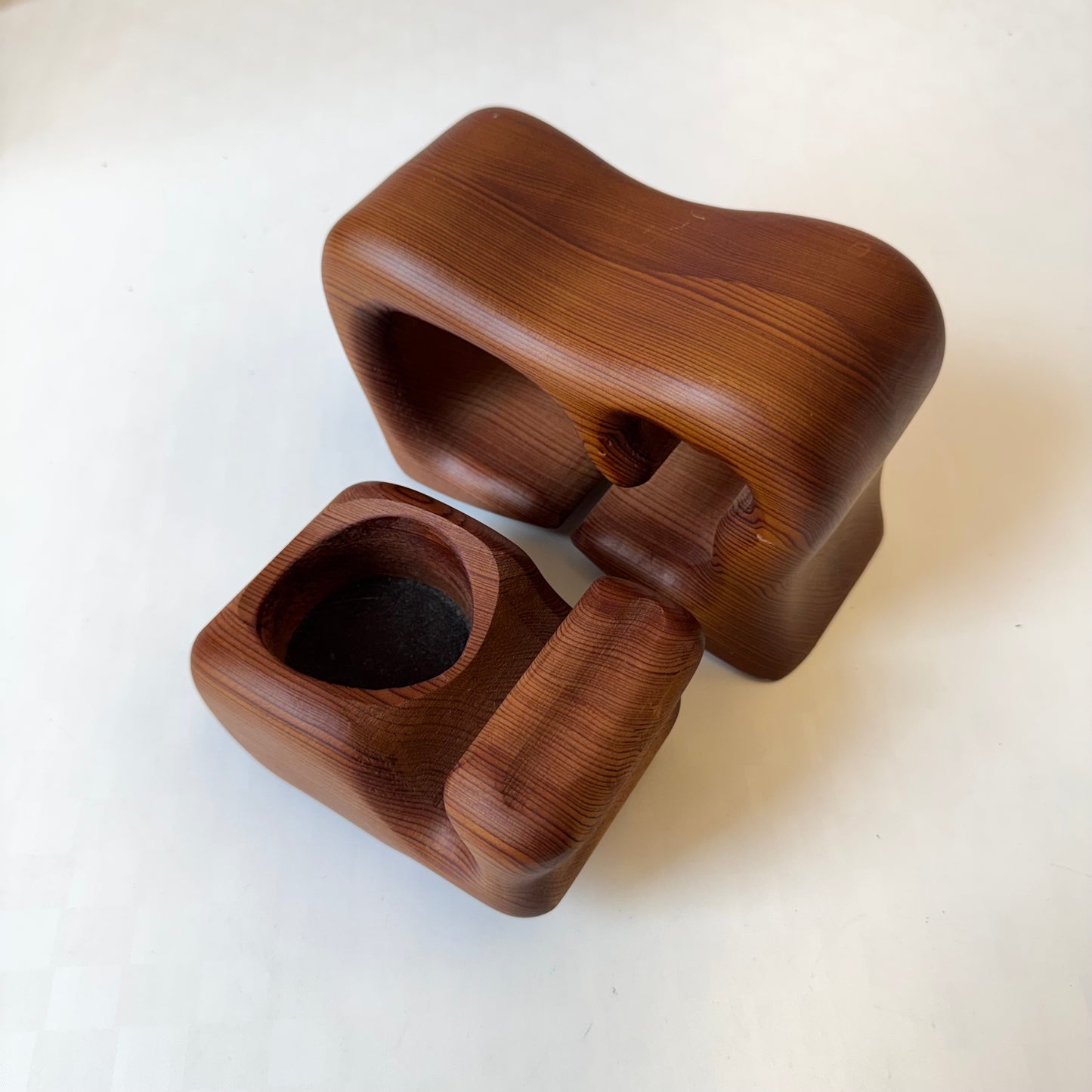 Vintage Handcrafted Rosewood Whale Storage Box