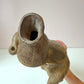 Vintage Mid-Century Aztec Style 'Warrior/Hunter Holding Bird' Clay Pottery Vase