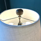 Vintage Ceramic Draped Cloth and Brass Bow Lamp with Scallop Shade by Chapman