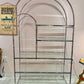 Vintage DIA Style Chrome and Glass Arched Etagere