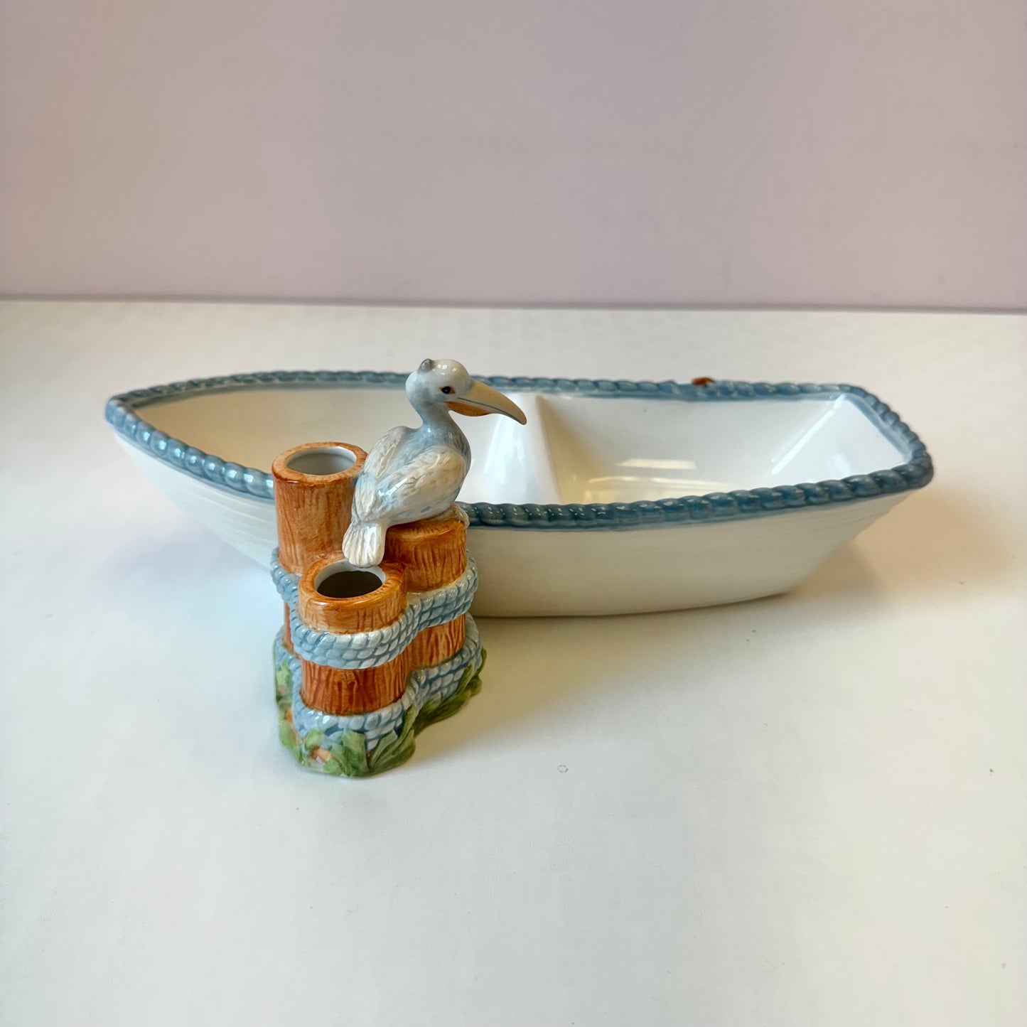 Vintage Seaboard Pelican Boat Serving Dish by Fitz & Floyd
