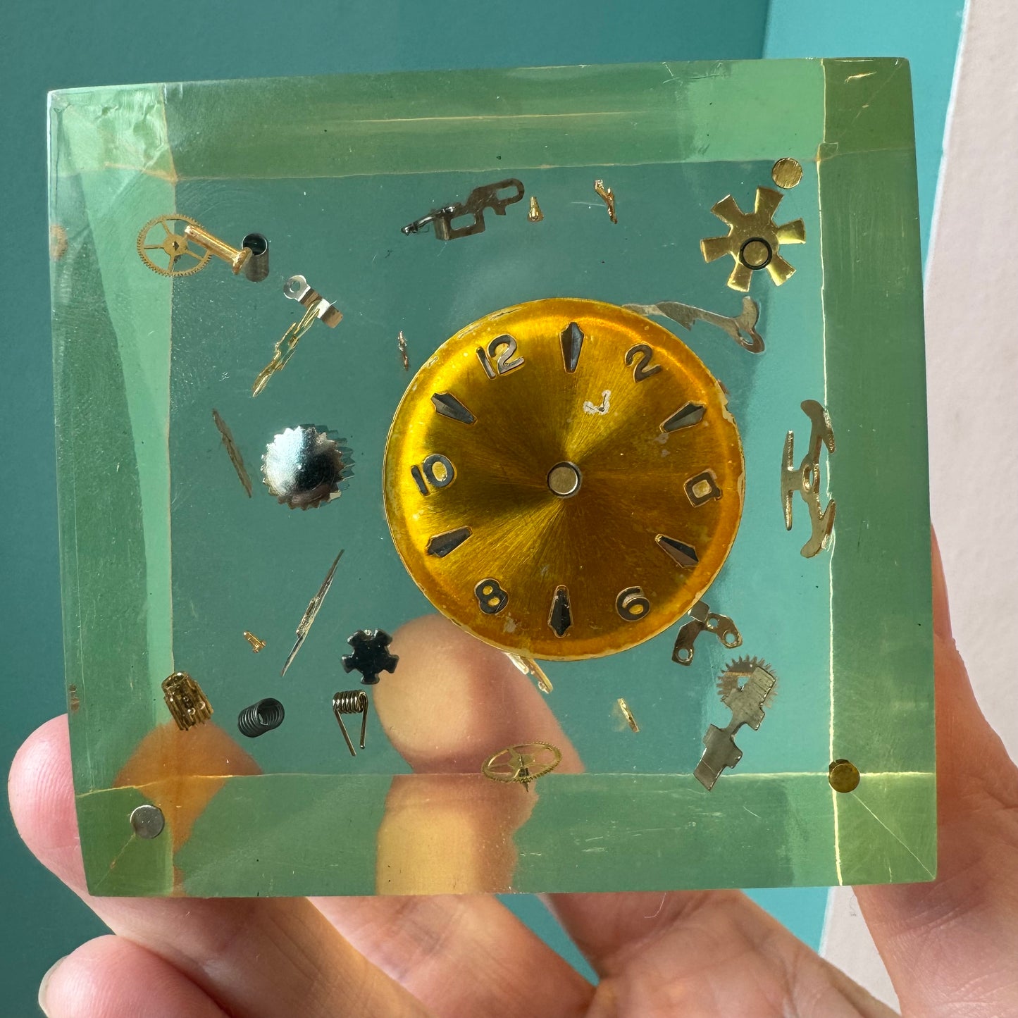 Vintage Pierre Giraudon Style Deconstructed Clock Paperweight