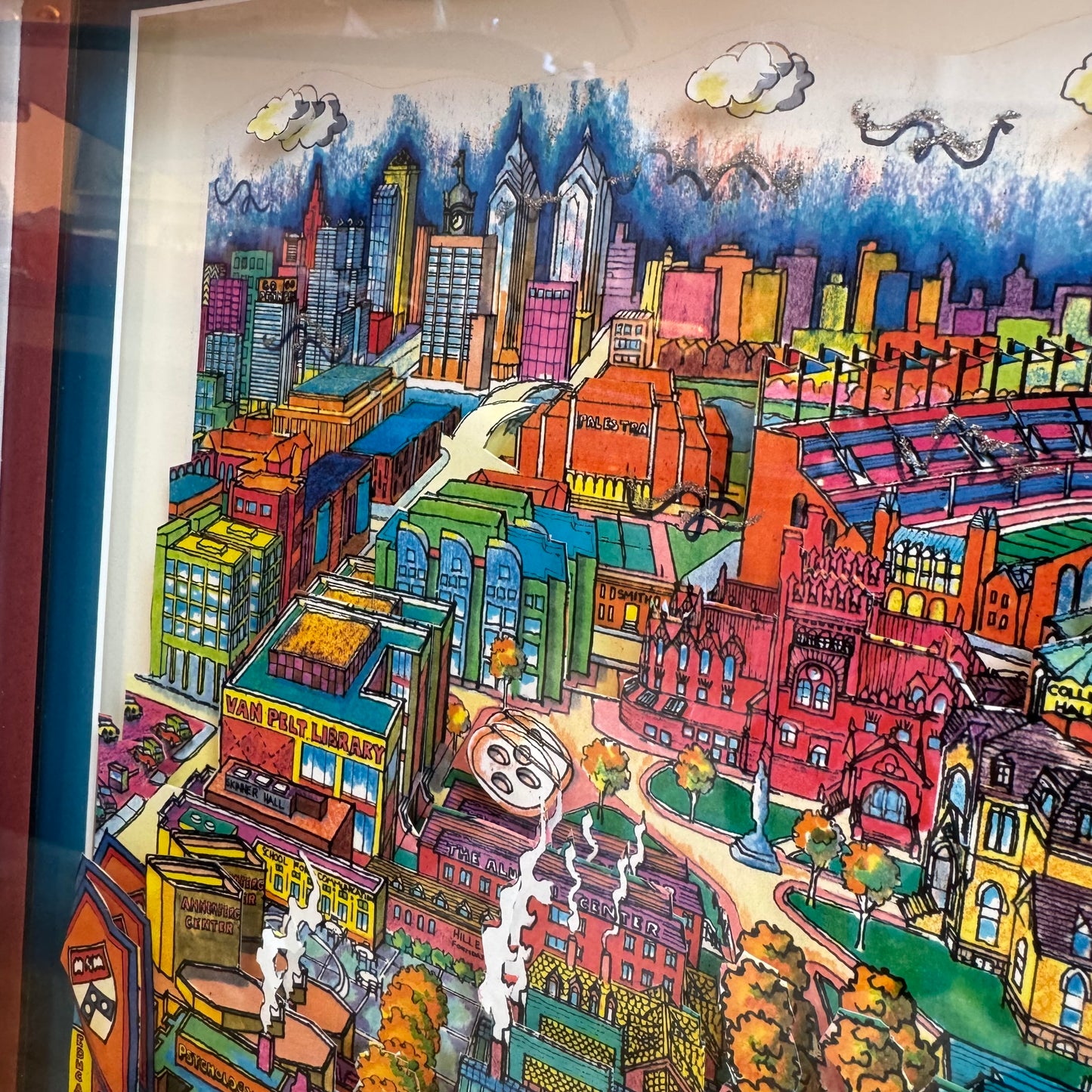 Vintage "University of Pennsylvania" 3D Artwork Signed Numbered Artist Proof by Szynal