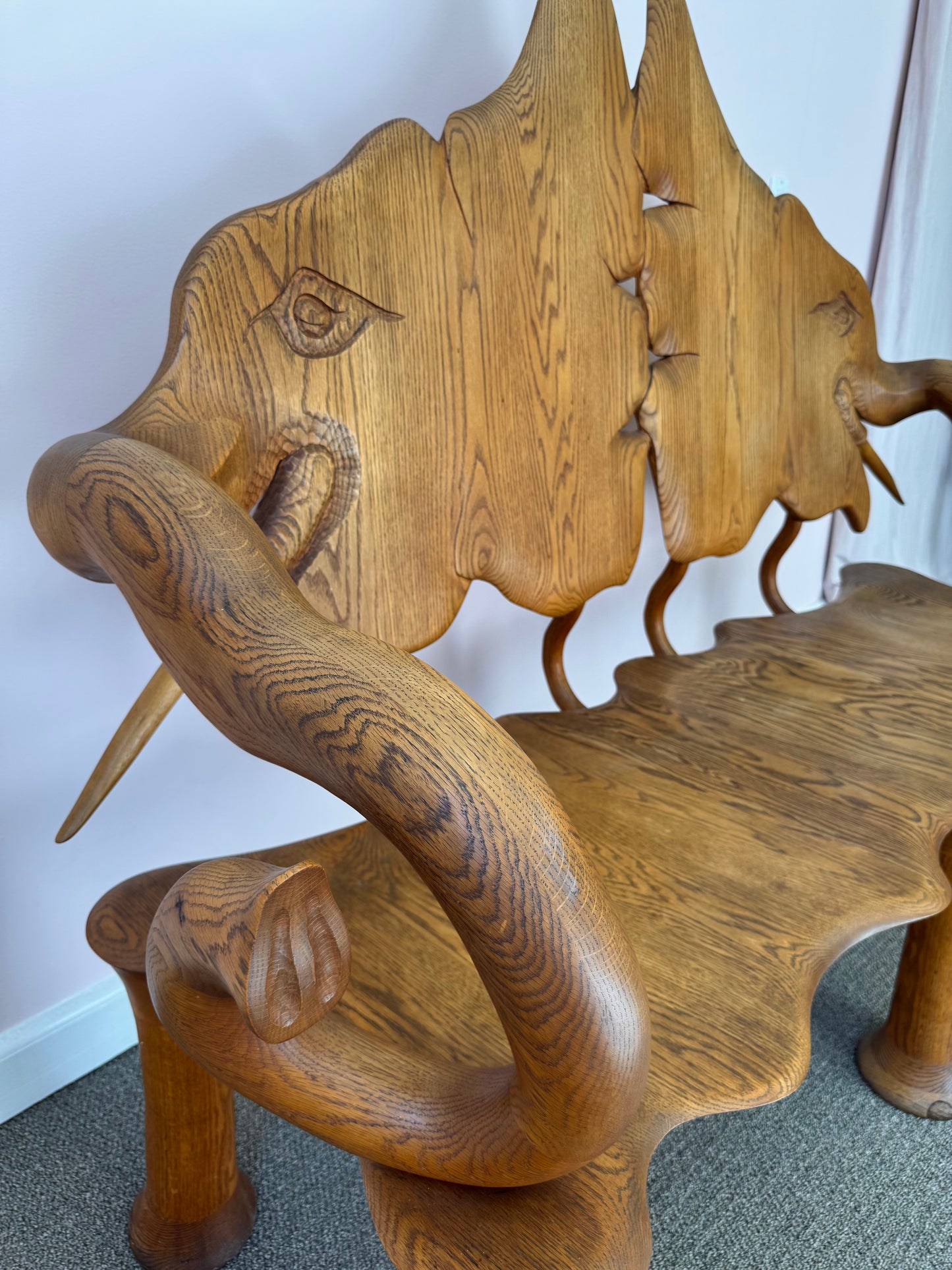 1981 Andrew Willner Elephant Bench/Signed and dated