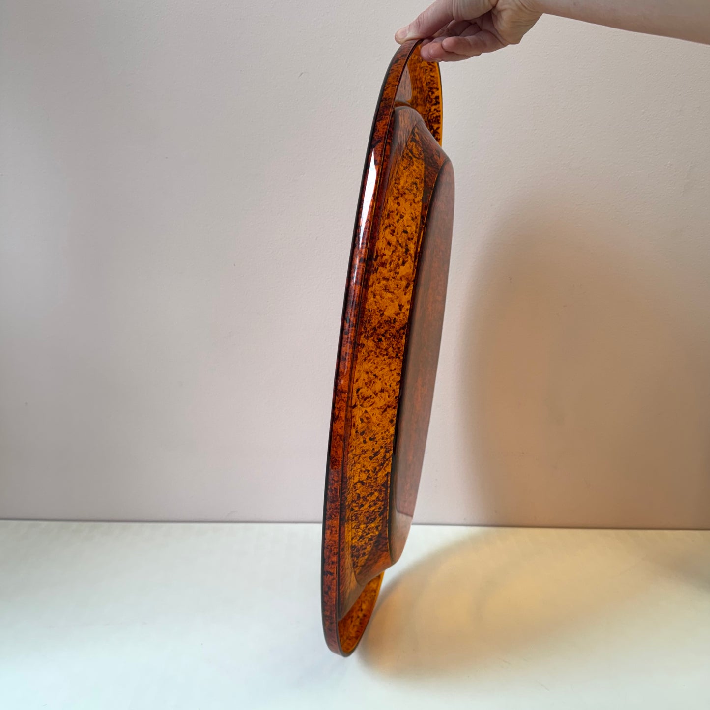 Large Vintage Acrylic "Tortoise Shell" Tray
