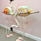 Pair of Extra Large Vintage Mexican Papier- Mache Flamingo Statues