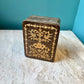 Antique Wooden Playing Card Box with Cards