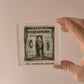 Vintage Lucite Encased "Shrinking Dollar" Paperweight