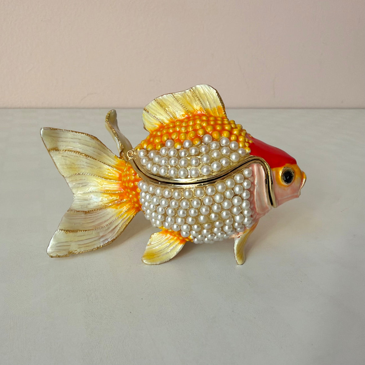 Jeweled Koi Fish Trinket Box
