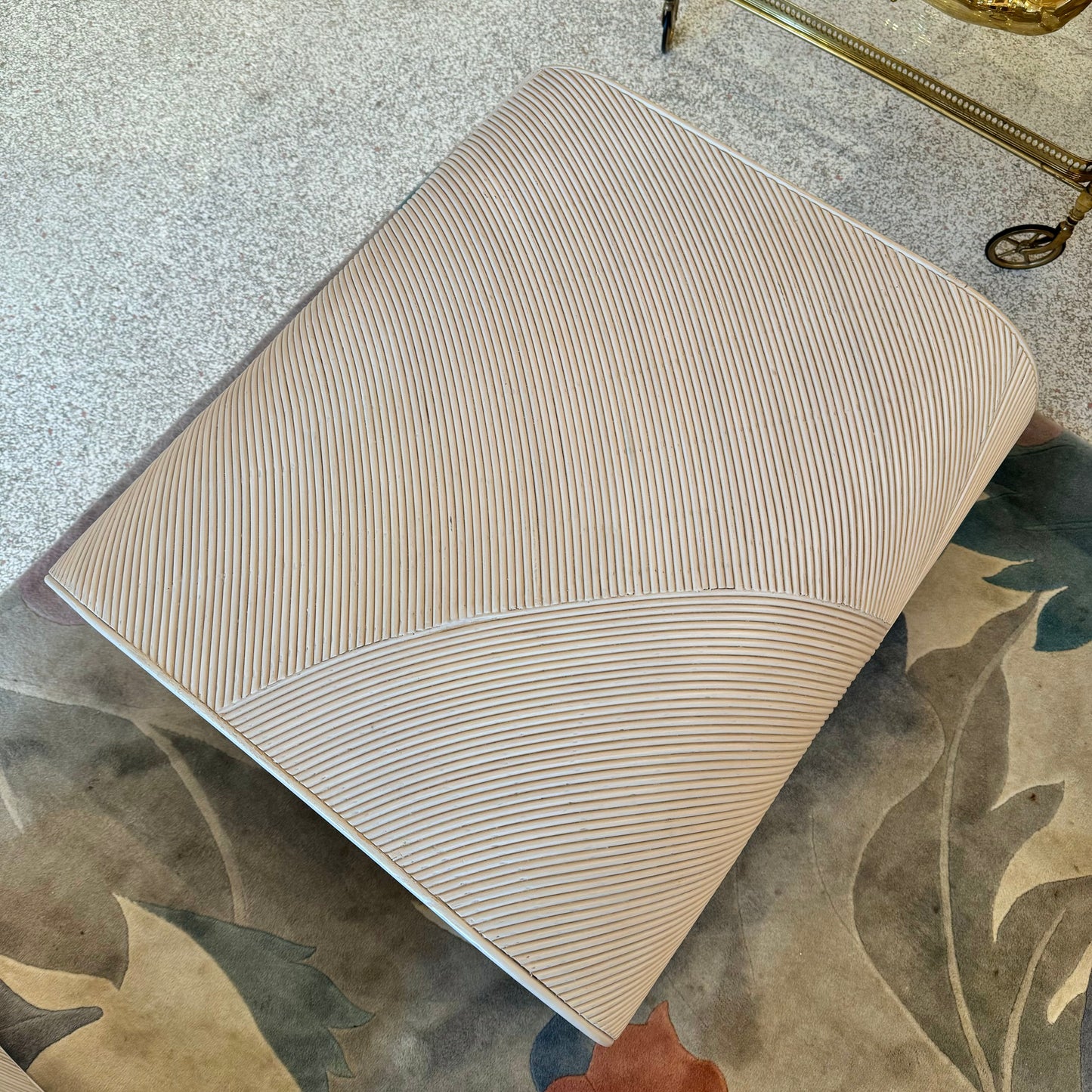 Vintage Pencil Reed Waterfall Side Table
