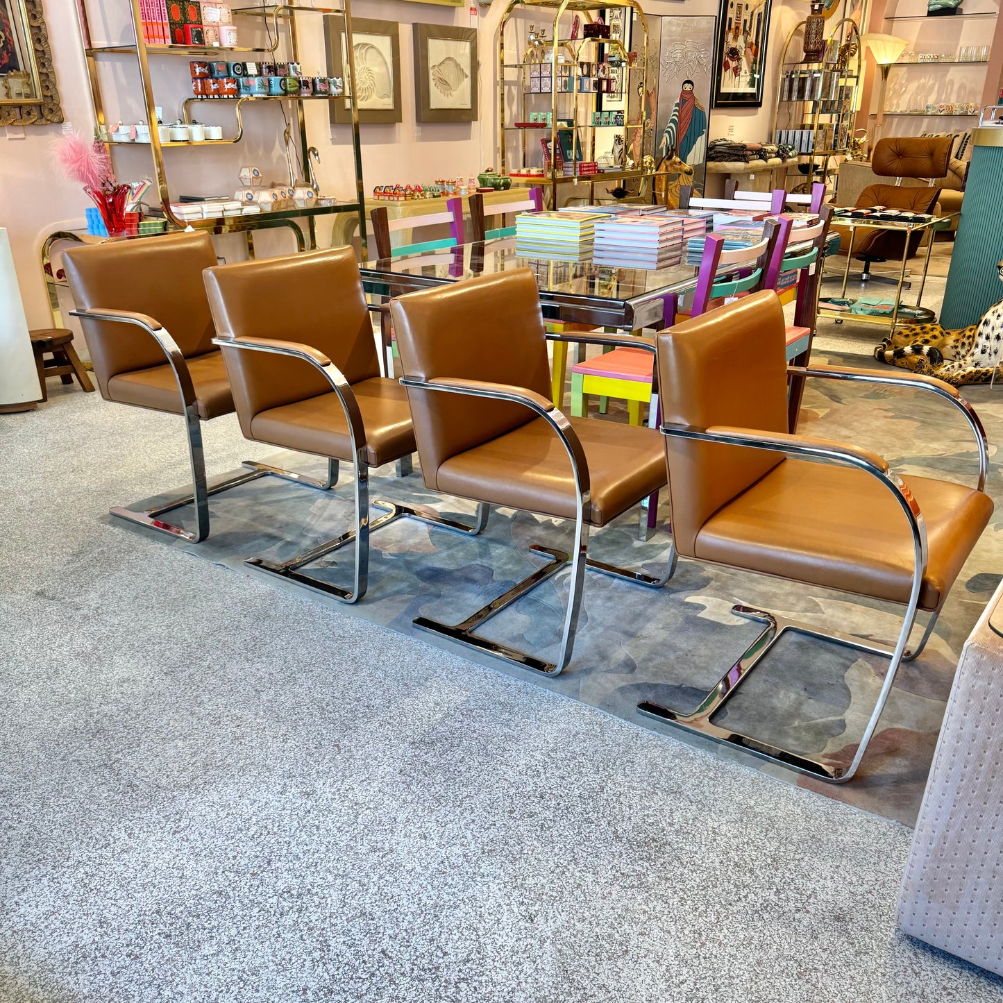 Vintage Set of 4 Brno Chairs by Mies Van Der Rohe