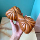 Vintage Hand Carved Wooden Swivel Top Box