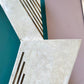 Vintage Tessellated Stone and Brass Inlay Sculpture