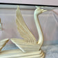 Vintage Swan Console Table with Glass Top