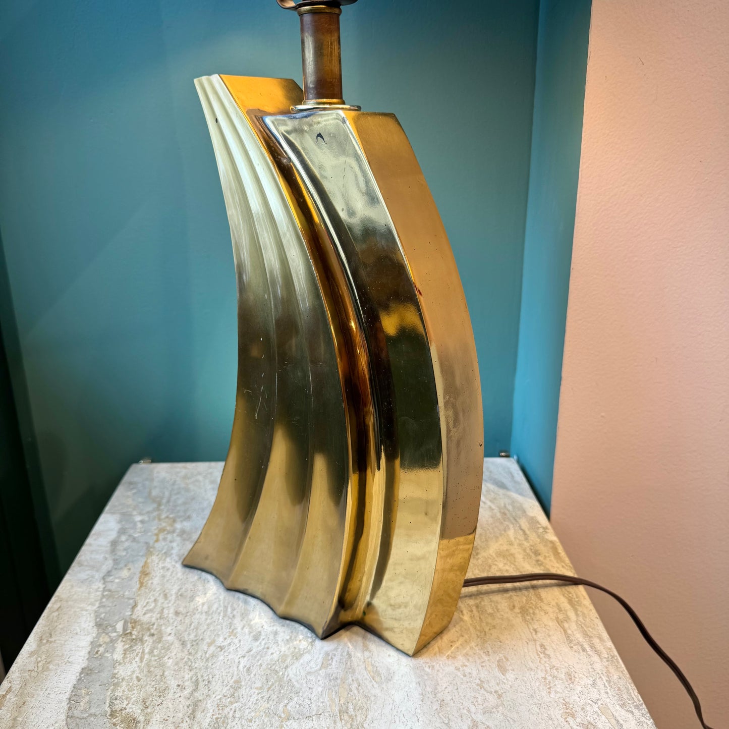1970’s Pierre Cardin Style Brass Lamp