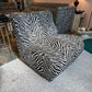 Vintage Zebra Modular Sectional Sofa/Slipper Chair Sold Per Piece