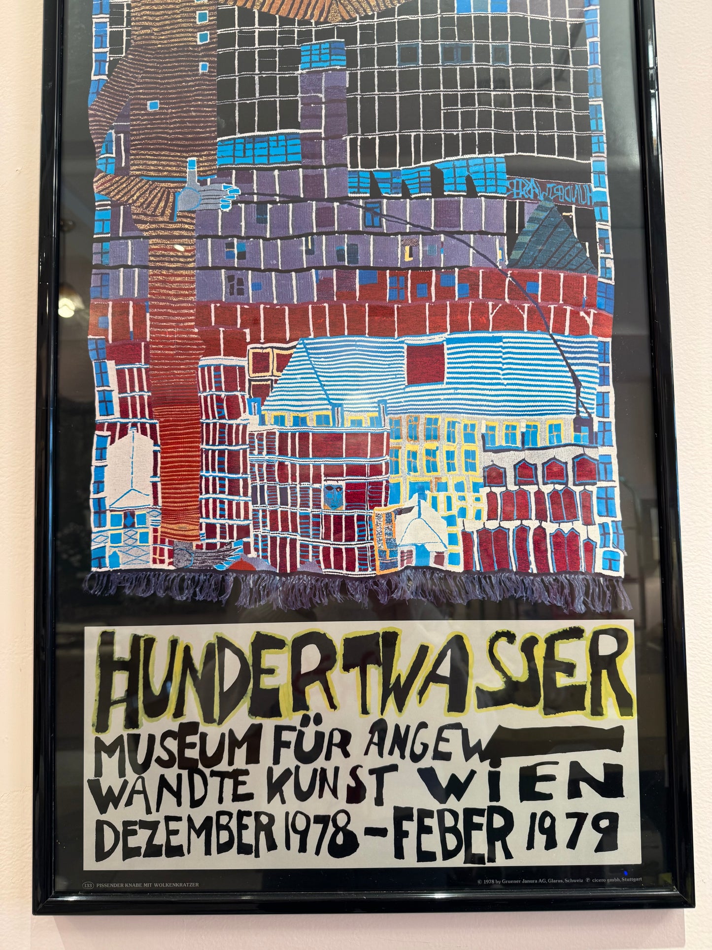 Vintage 1970's Hundertwasser Museum Exhibition Poster