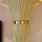 Vintage Hollywood Regency Style Cream Palm Tree Floor Lamp by Casa Bique