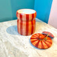 Spiced Apple Striped Cabana Ceramic Candle by Paddywax