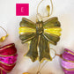 Sparkling Satin Bow Glass Ornament