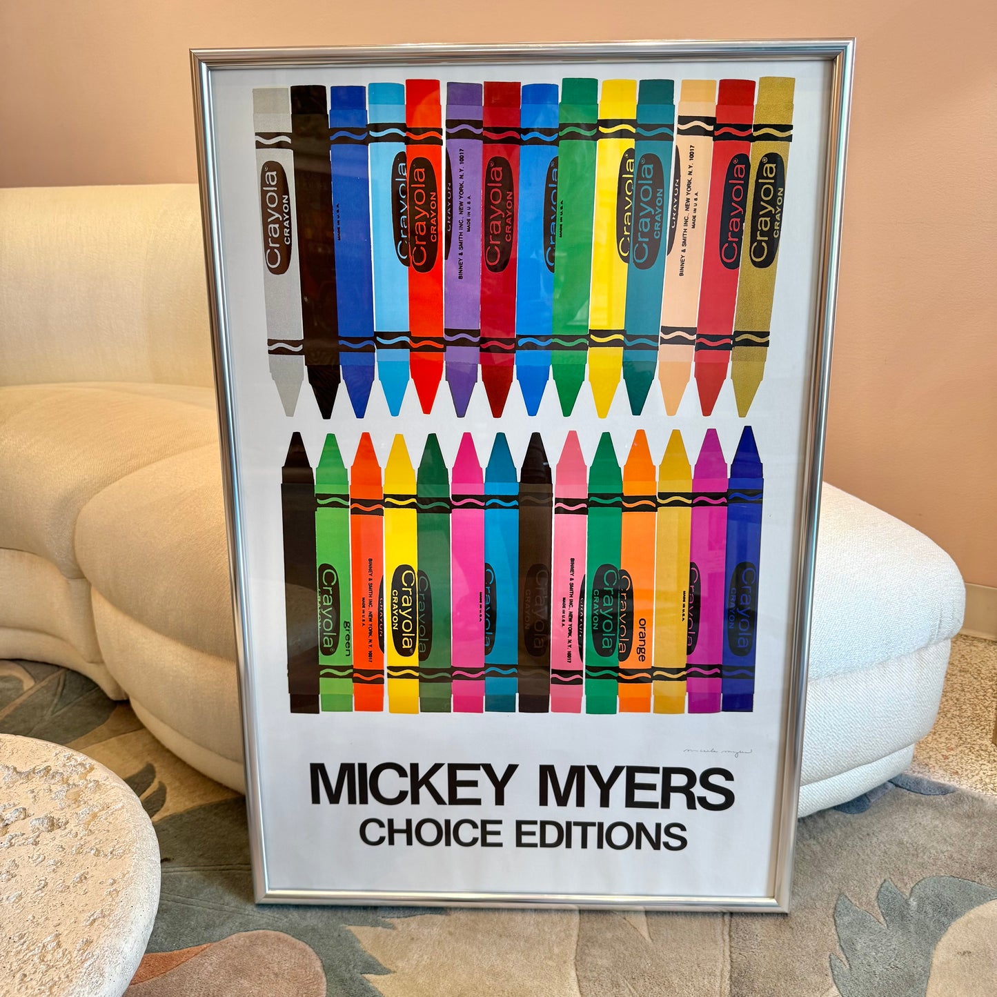 Vintage 1978 Mickey Myers Choice Editions Crayola Poster