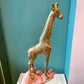 Vintage Brass Giraffe Statue