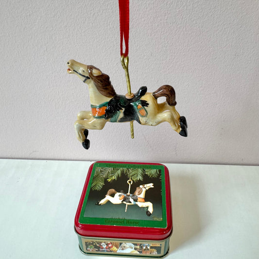 Vintage Carousel Horse Ornament in Box #8