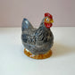 Vintage Michel Caugant French Ceramic Hen Tureen Dish
