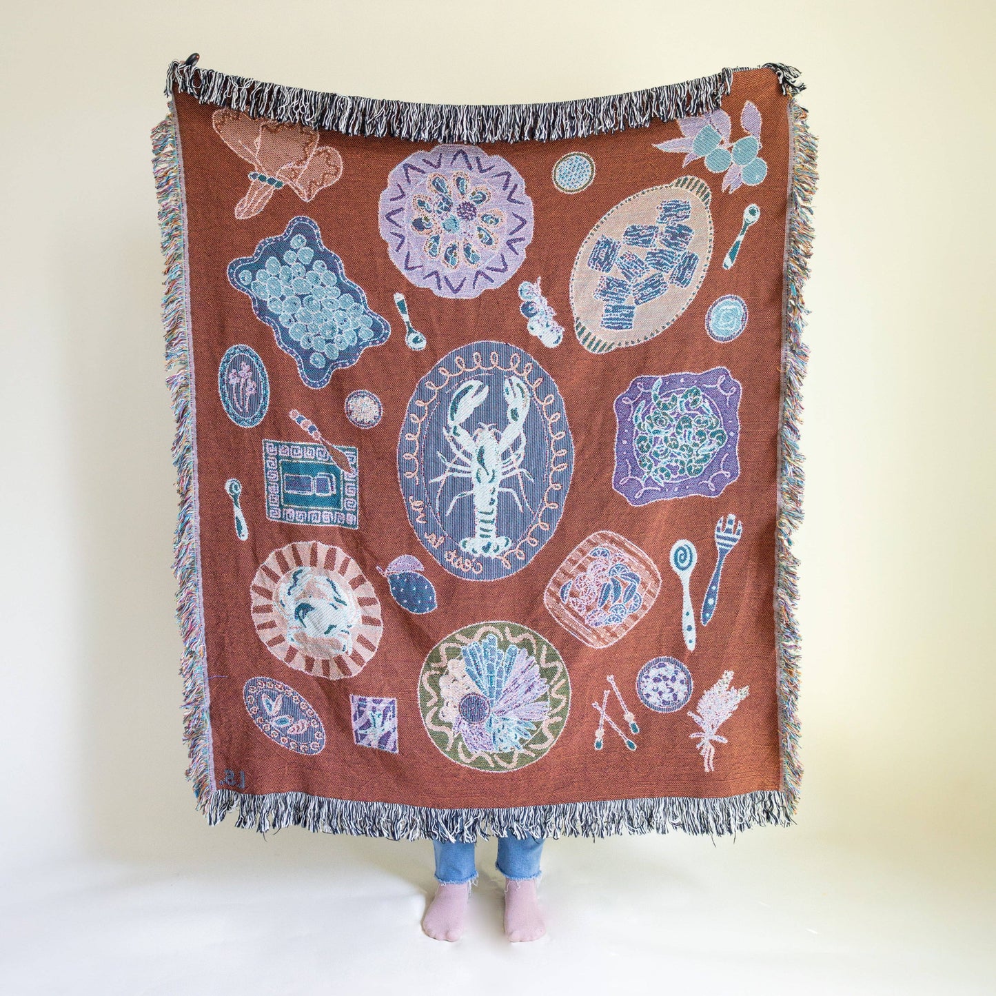C'est La Vie Lobster Blanket by Lindy Stark