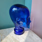 Vintage Cobalt Blue Glass Head
