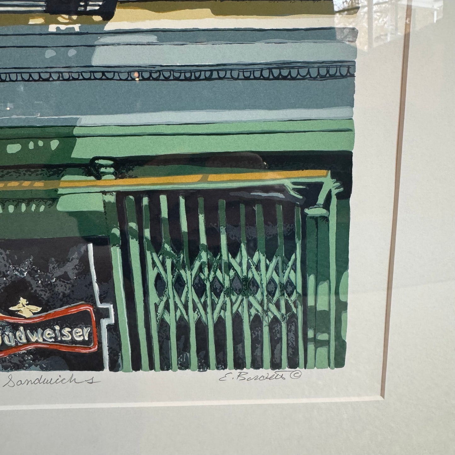 Vintage "Sandwich s" Original Signed and Numbered Screenprint by Ed Bordett