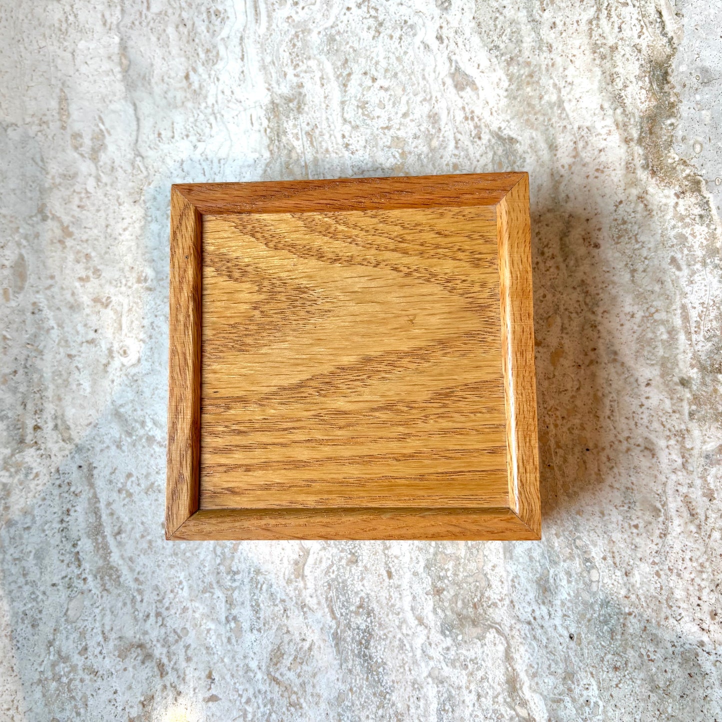 Vintage Small Square Wooden Storage Box