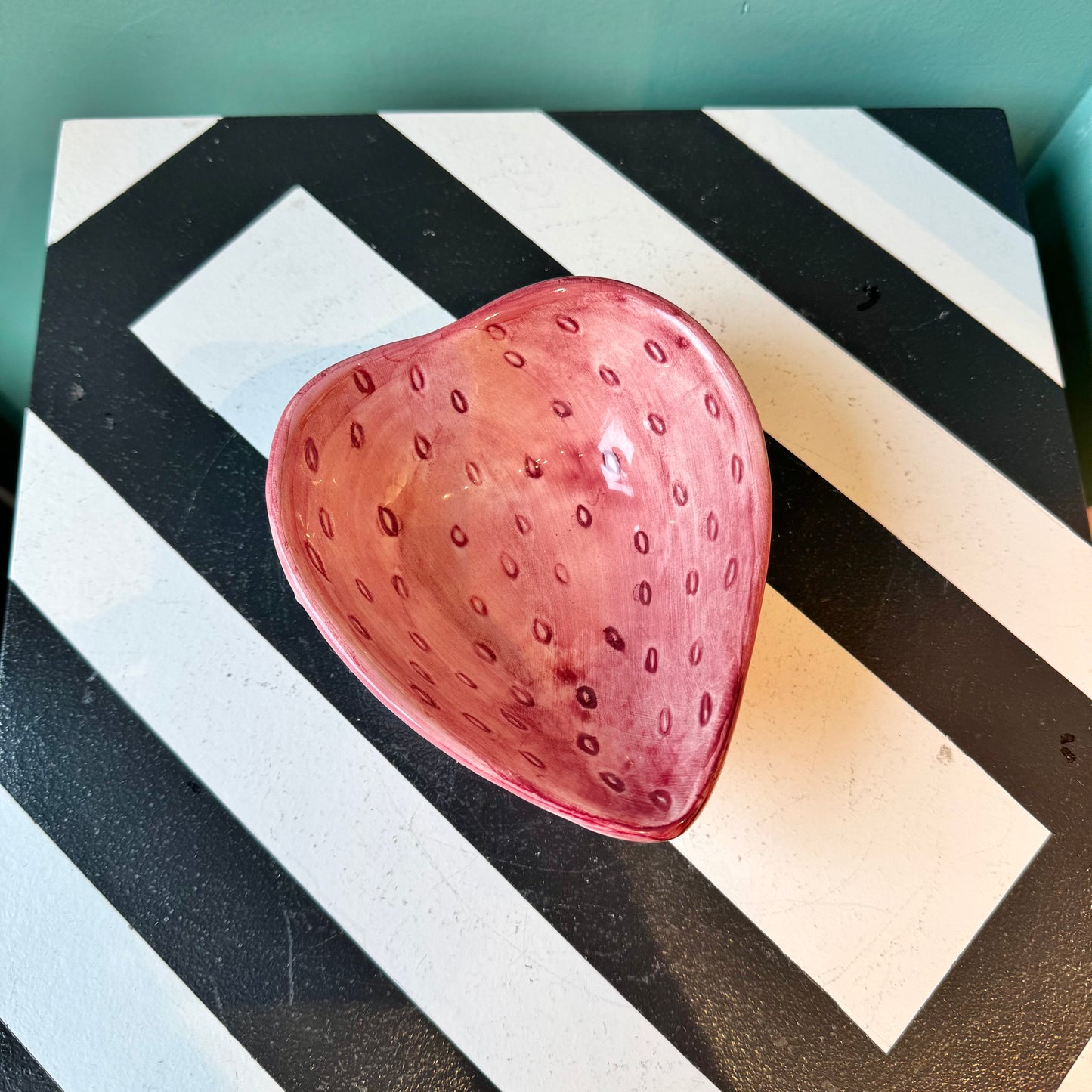 Vintage Ceramic Strawberry Dish by Alcobaca