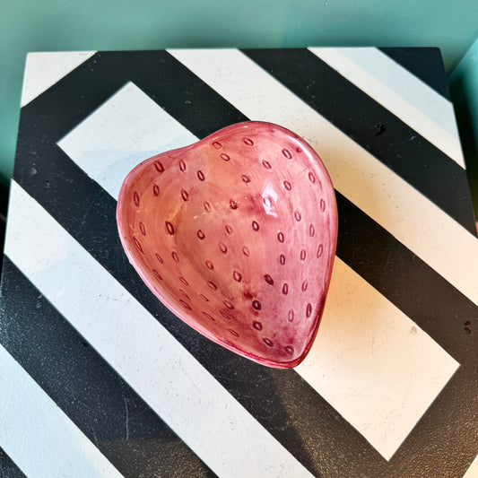 Vintage Ceramic Strawberry Dish by Alcobaca