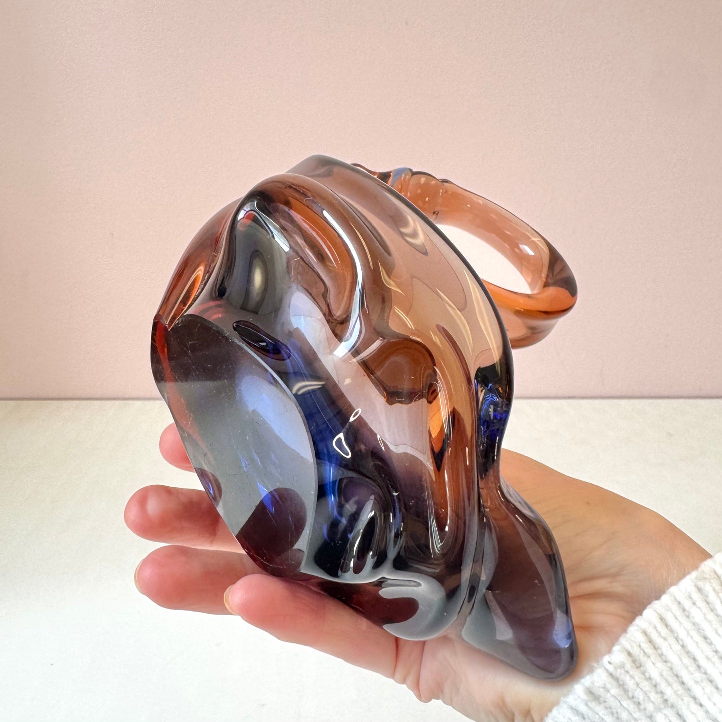 Vintage Murano Glass Style Swan Catchall Dish
