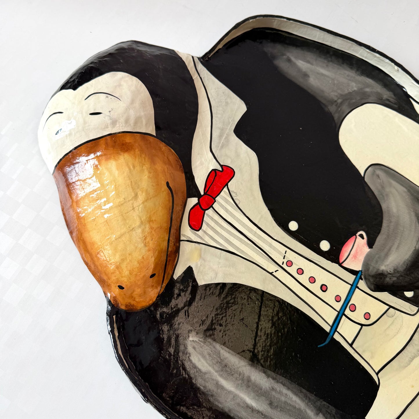 Vintage Large Paper-Maché Penguin Tray