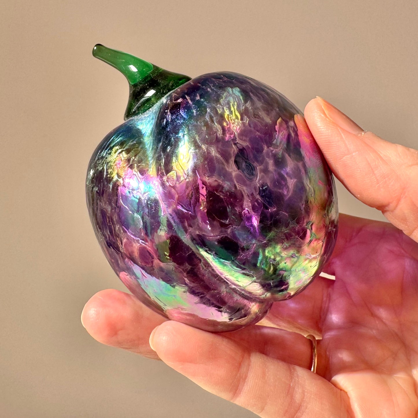 Vintage Iridescent Glass Fruit/item
