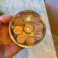 Vintage Lucite 1973 Penny Paperweight