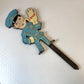 Vintage Folk Art “STOP” Sign Police Officer