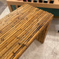 1970's Gabriella Crespi Style Bamboo Console Table