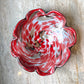 Vintage Red, Black and Metallic Bronze Murano Glass Bowl