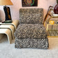 Vintage Velvet Tiger Slipper Chair