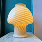 Vintage Pale Yellow Vetri Murano Glass Mushroom Lamp