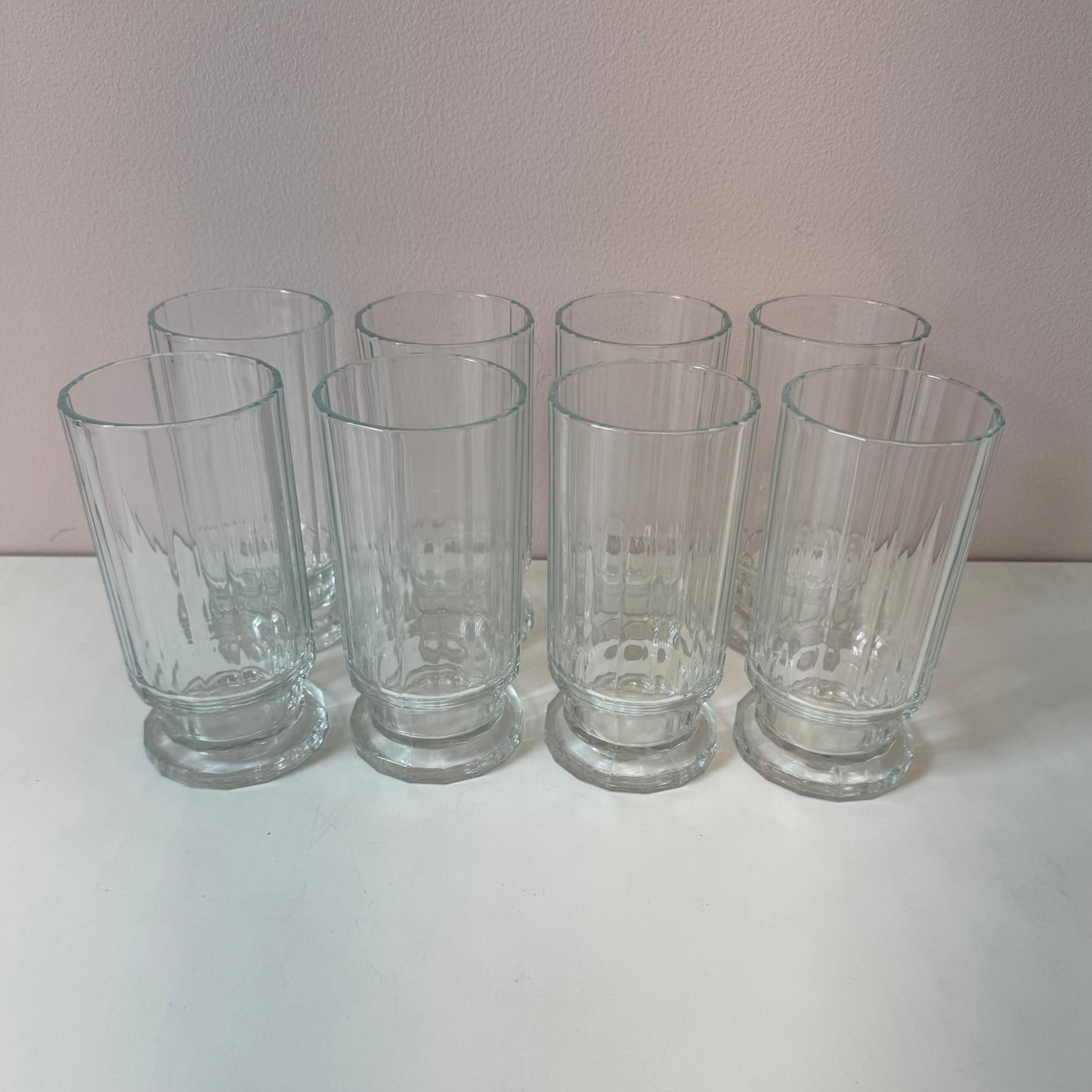 Set of 8 Vintage Dansk Gustav Footed Highball Tumbler Glasses