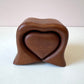 Vintage Handcrafted Redwood Heart Box