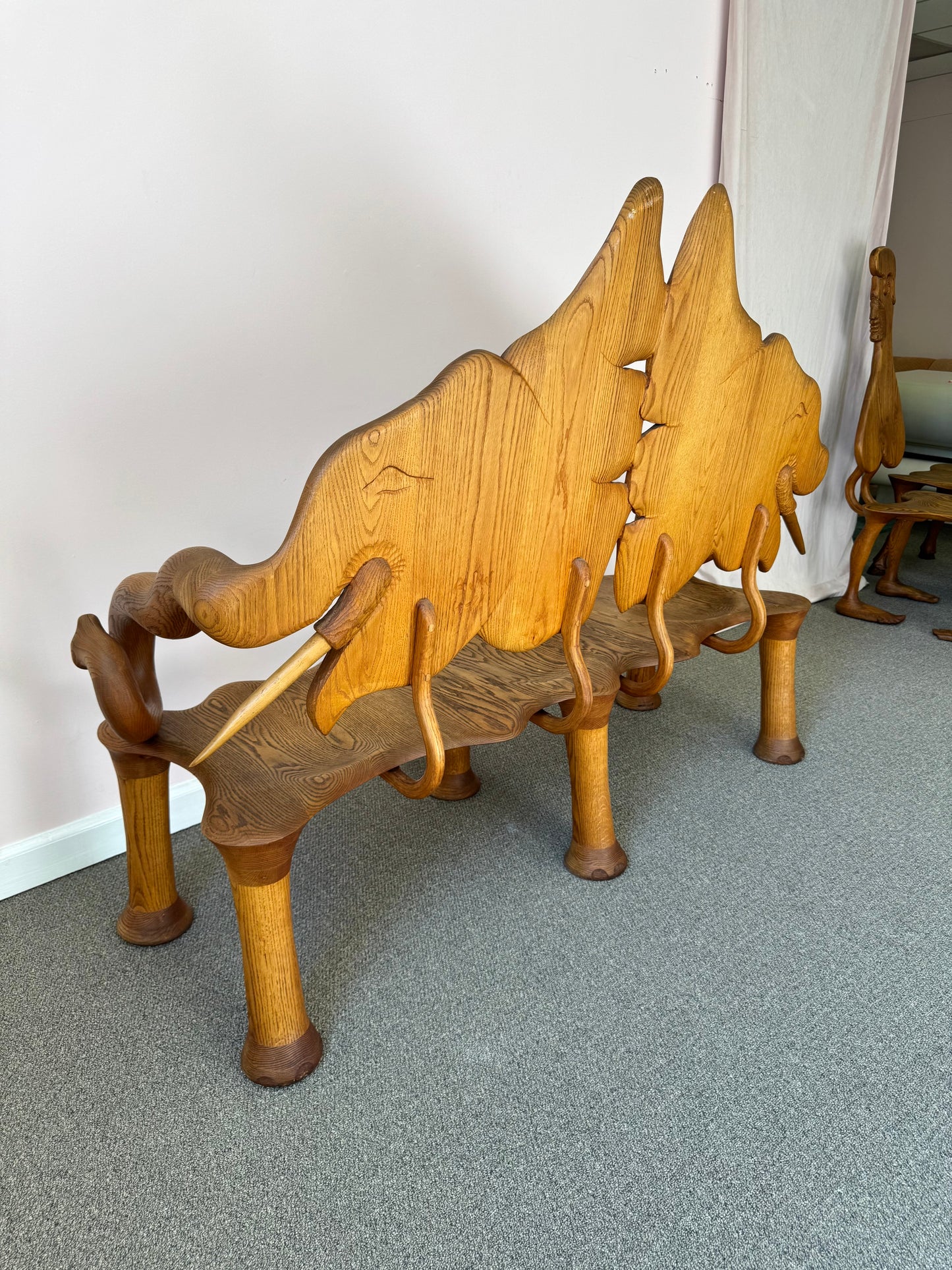 1981 Andrew Willner Elephant Bench/Signed and dated