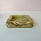 Vintage Chunky Faux Green Onyx Resin Ashtray