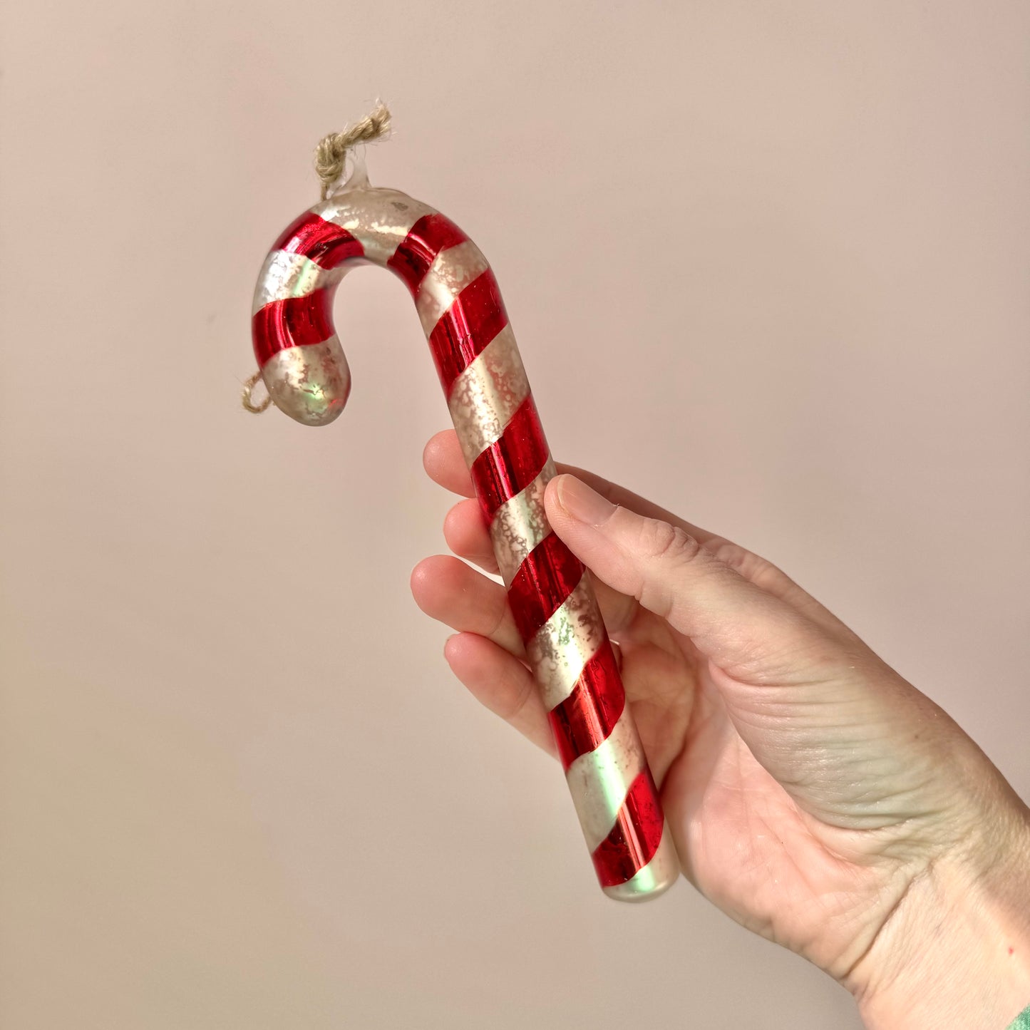 Glass Candy Cane Ornament